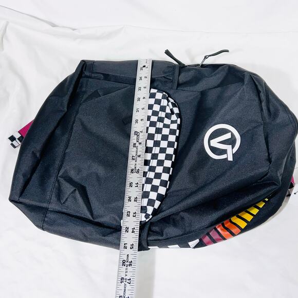 Vans Caravaner Classic Backpack Checkered Black Multicolor Book Bag School New - Picture 8 of 8